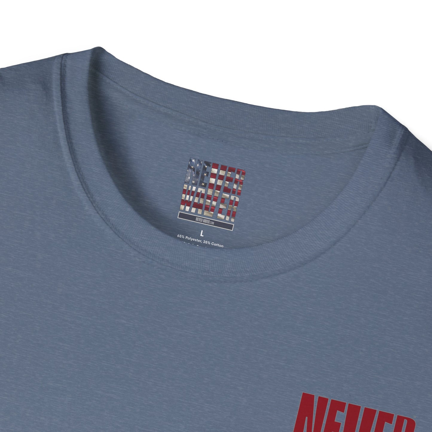 Never Waver Just A Mom Trying Not to Raise A&&holes Unisex Softstyle T-Shirt - Never Waver