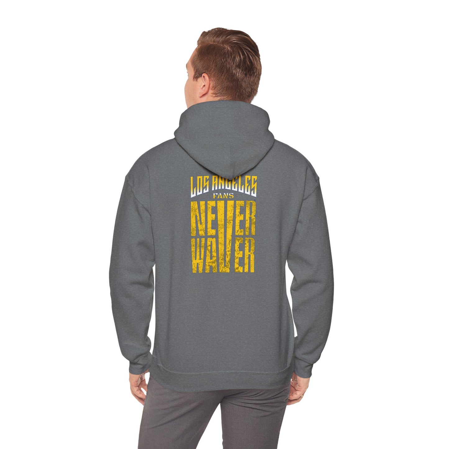 Unisex Heavy Blend™ Hooded Sweatshirt - "Los Angeles Fans Never Waver" Inspirational Hoodie - Never Waver