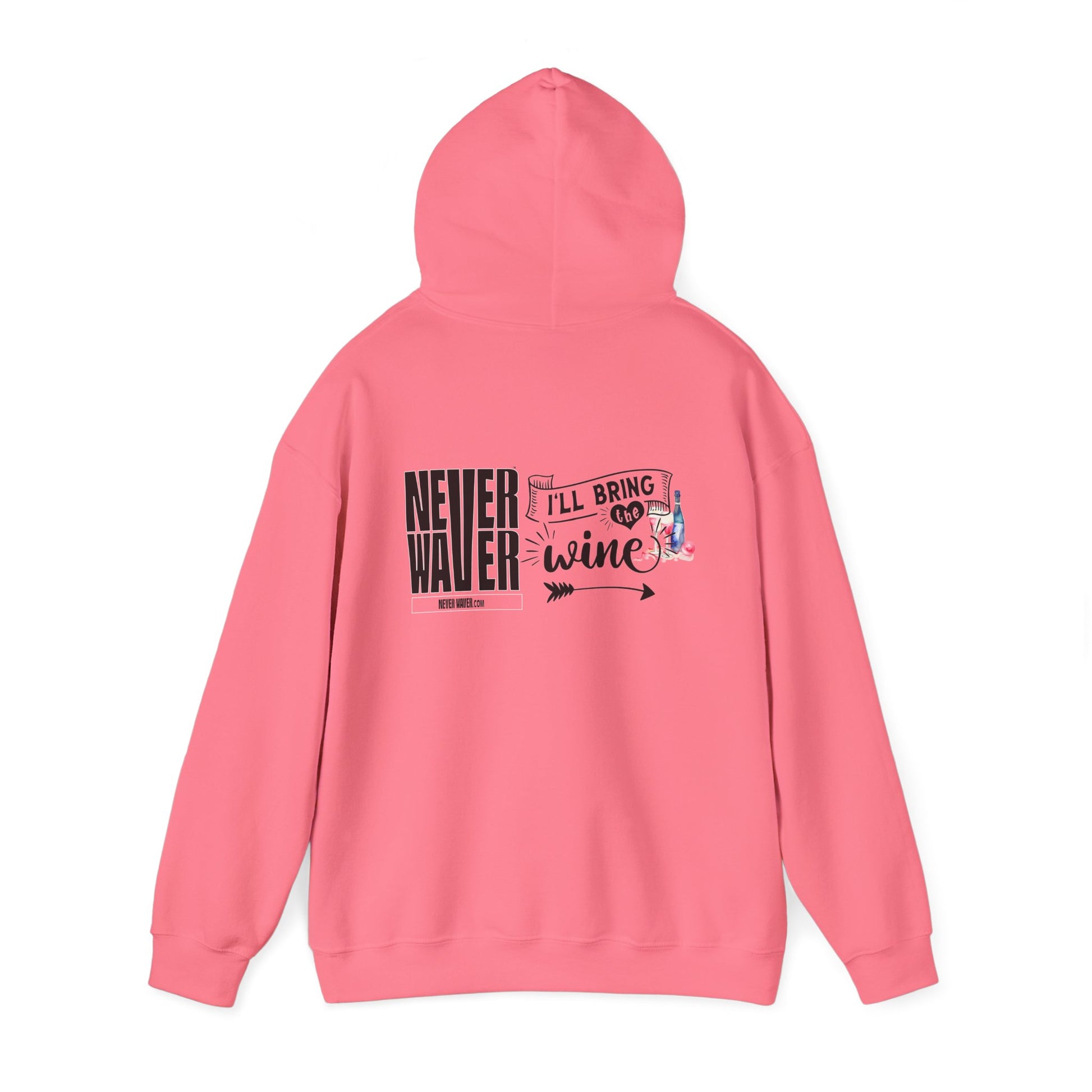 Unisex Heavy Blend™ Hooded Sweatshirt - "Never Waver I'll Bring The Wine" Inspirational Hoodie - Never Waver