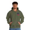 Unisex Heavy Blend™ Hooded Sweatshirt - New England Fans Never Waver w Leopard football - Never Waver