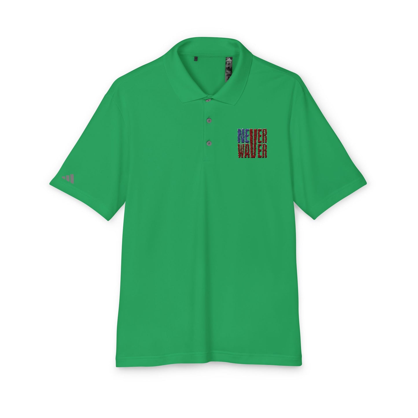 Never Waver Embroidered adidas Unisex Performance Polo - Never Waver