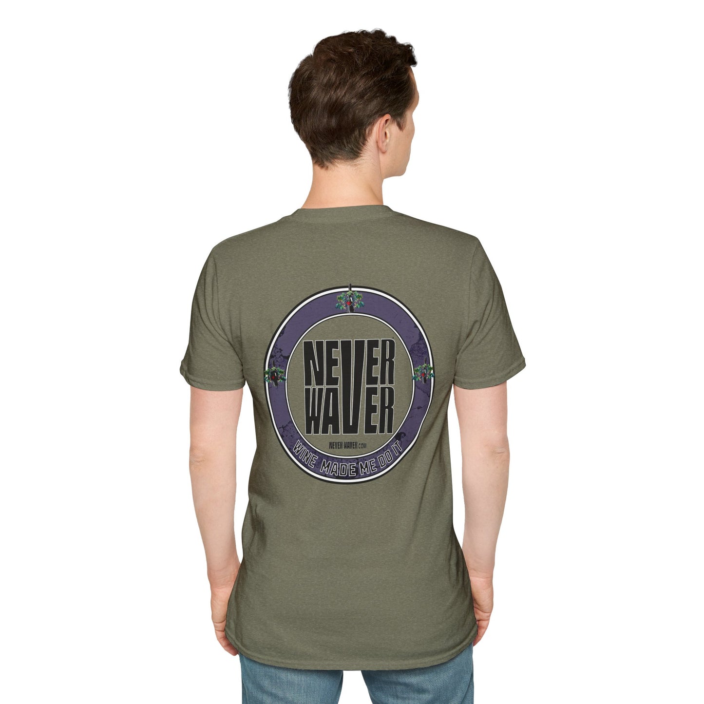 Never Waver Wine Made Me Do It Unisex Soft style T-Shirt - Never Waver