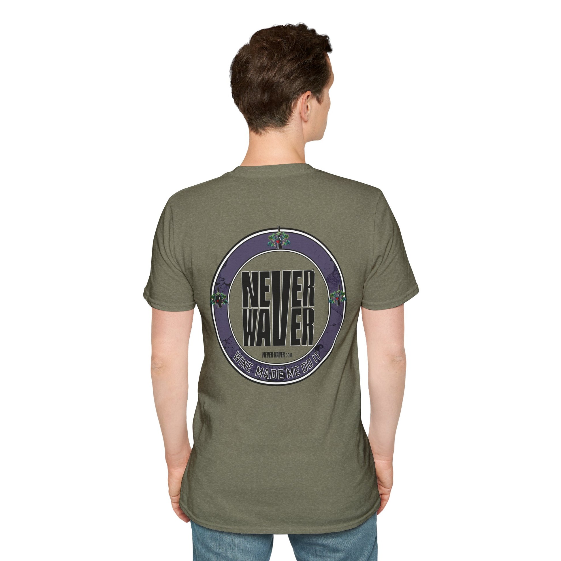 Never Waver Wine Made Me Do It Unisex Soft style T-Shirt - Never Waver
