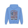 Youth Heavy Blend Hoodie - "America Never Waver " Motivational Sweatshirt - Never Waver