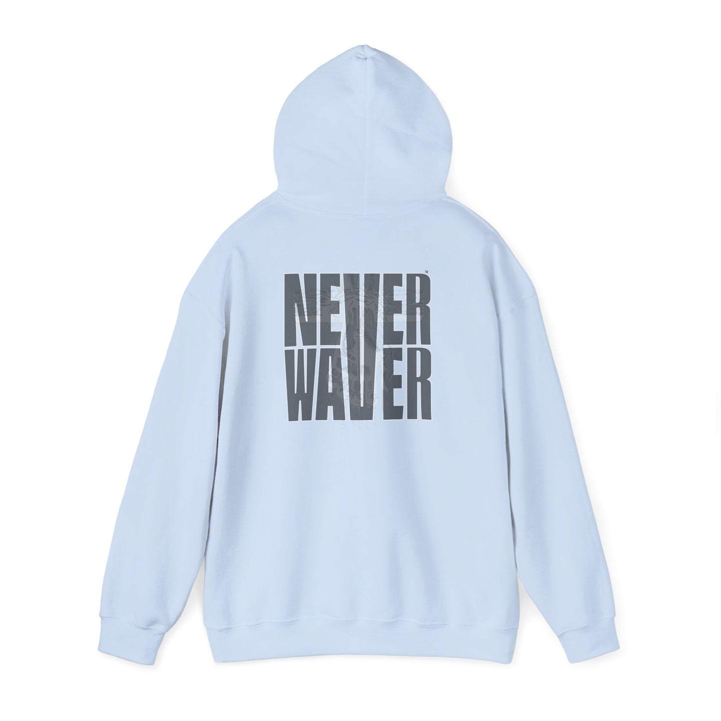 Never Waver” Jesus t-shirt might eye-catching design that reflects a steadfast faith and confidence in Christ.  Hoodie - Unisex Heavy Blend™ Sweatshirt - Never Waver