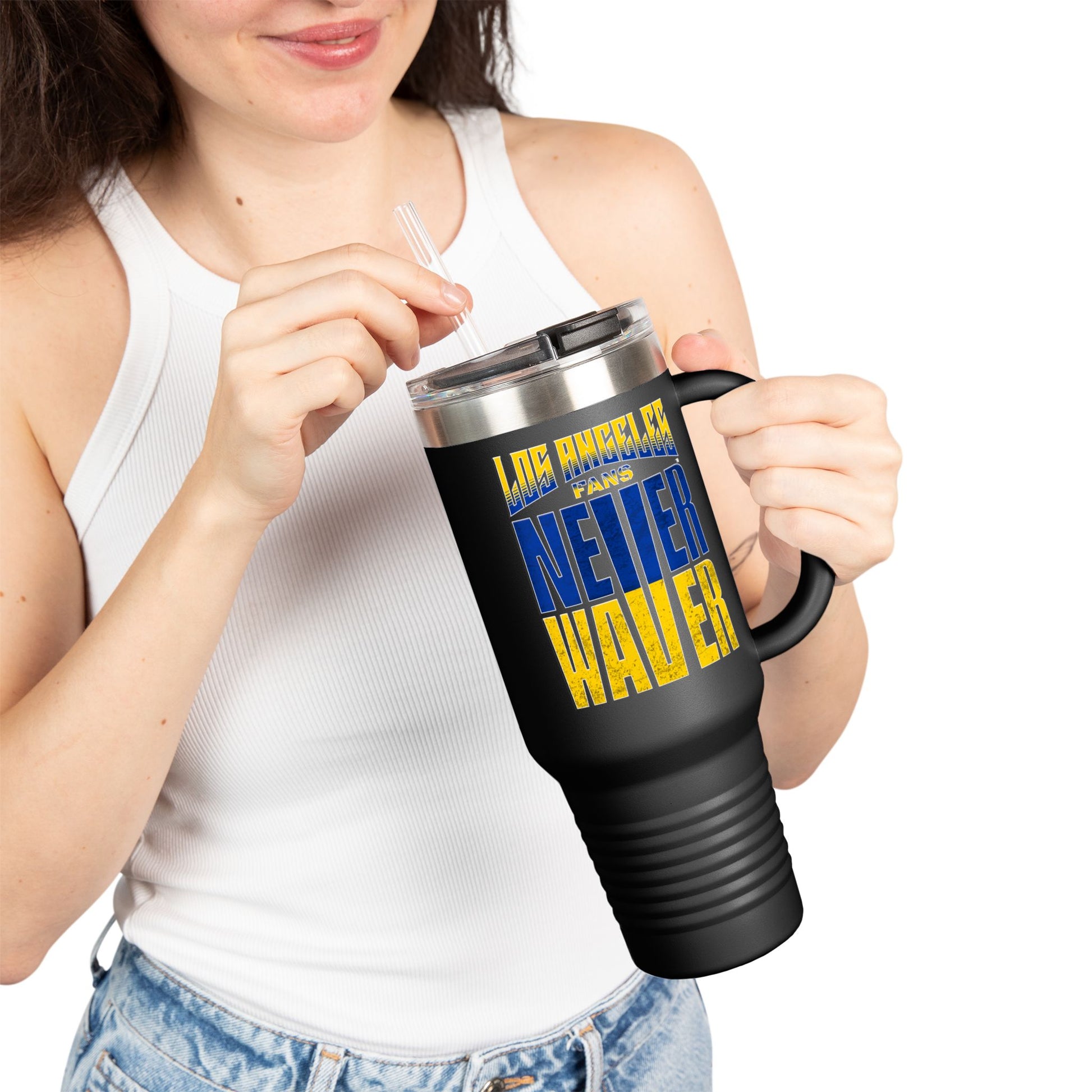 Los Angeles Fans Never Waver Insulated Travel Mug, 40oz - Never Waver