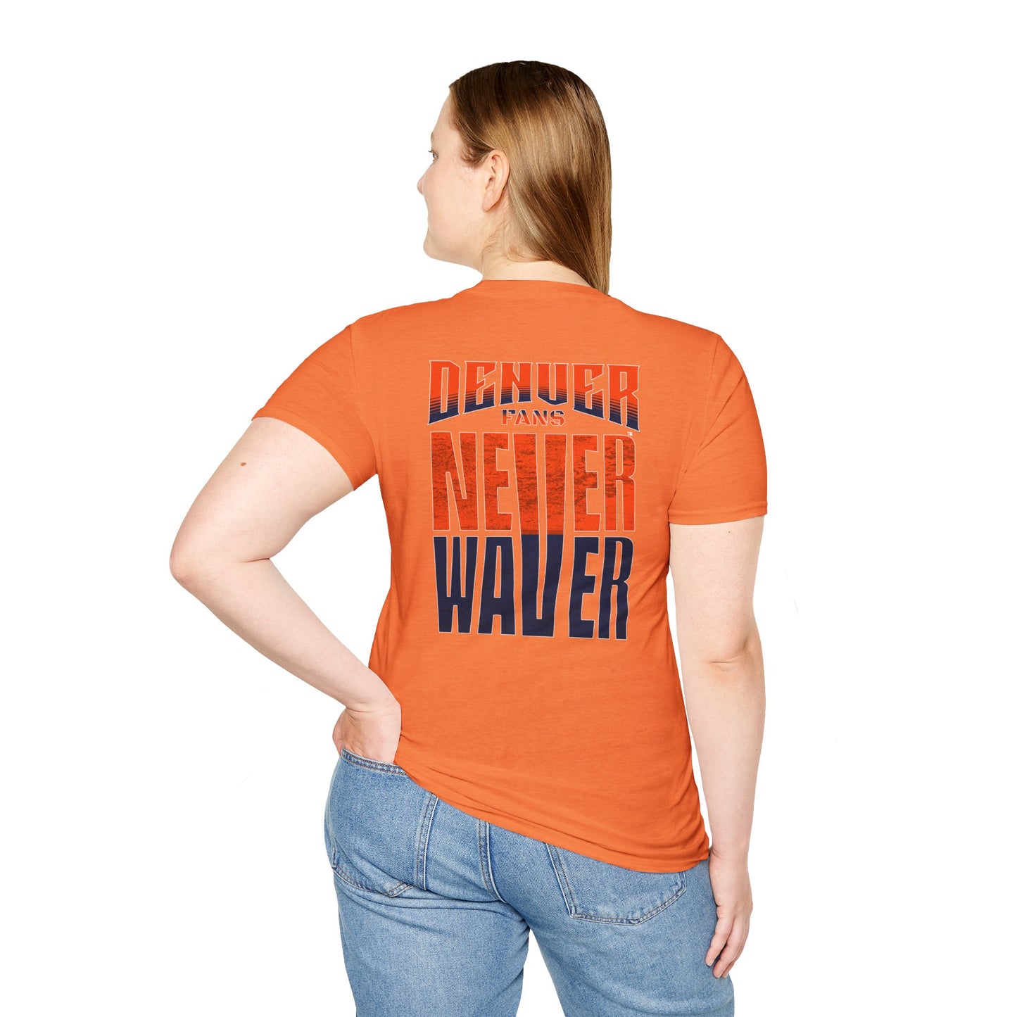 Denver Fans Never Waver Unisex Softstyle T-Shirt - Never Waver