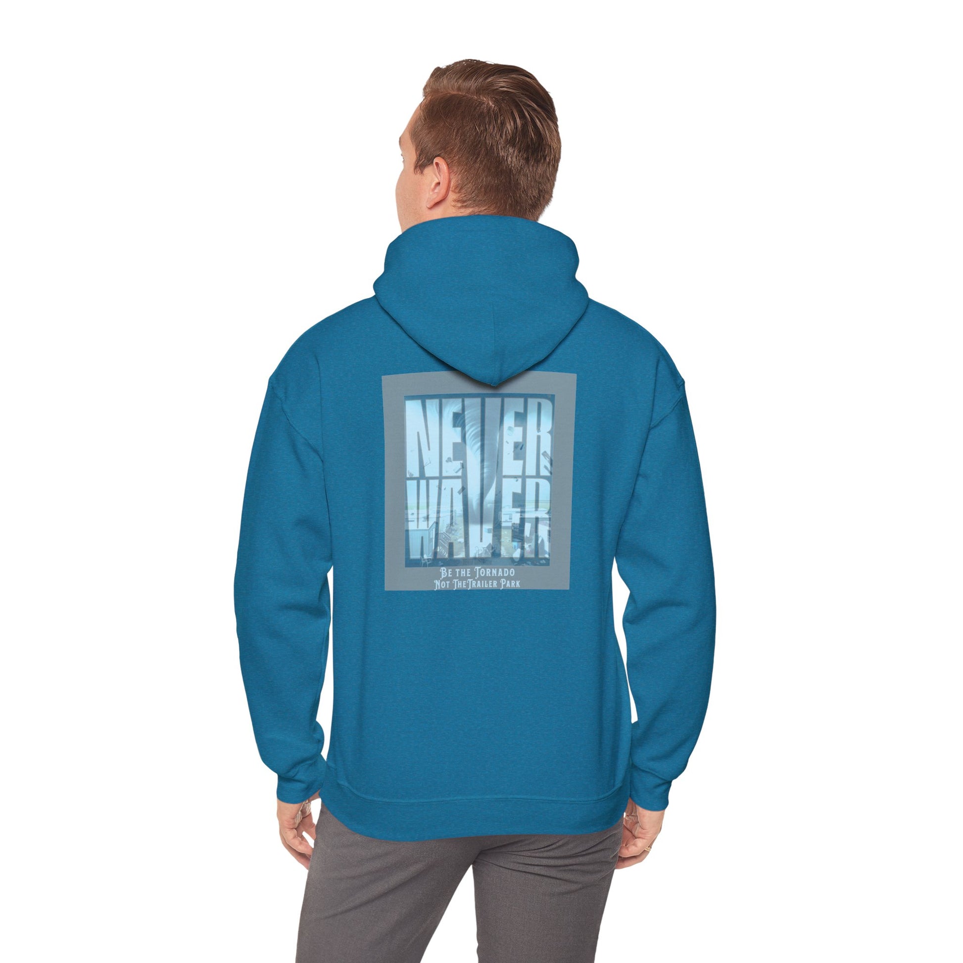 Cozy Unisex Hooded Sweatshirt - "Never Waver" Motivational Design - Never Waver