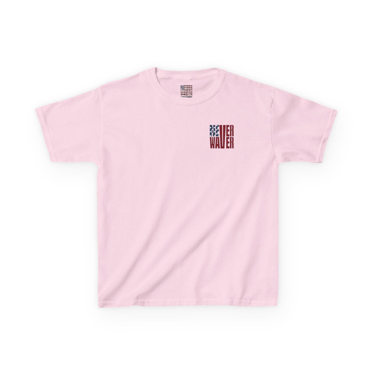 Never Waver Trump Fist Pump W Jesus Protection Kids Heavy Cotton™ Tee - Never Waver
