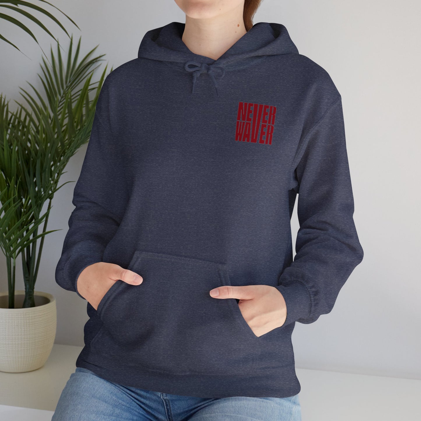 Unisex Heavy Blend™ Hoodie - 'Never Waver Just A Mom Trying Not to Raise A&&holes' - Never Waver