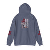 Unisex Heavy Blend™ Hooded Sweatshirt - Stylish Comfort with 'Never Waver Trump Fist Pump W Jesus  Protection' Design - Never Waver