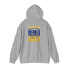 Unisex Heavy Blend™ Hooded Sweatshirt - Los Angeles Fans  NEVER WAVER w Leopard Football | Cozy Streetwear for Every Day - Never Waver