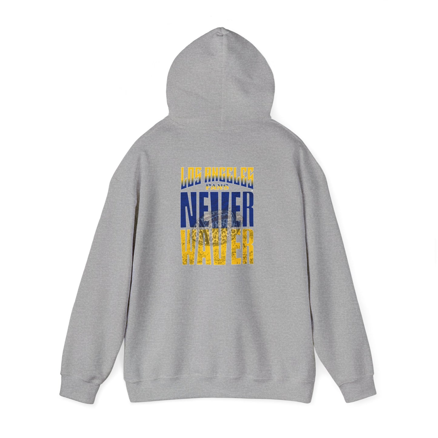 Unisex Heavy Blend™ Hooded Sweatshirt - Los Angeles Fans  NEVER WAVER w Leopard Football | Cozy Streetwear for Every Day - Never Waver