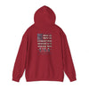 Unisex Heavy Blend™ Hooded Sweatshirt - 'Never Waver' USA Flag Design - Never Waver