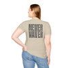 Never Waver” Jesus a bold, eye-catching design that reflects a steadfast faith and confidence in Christ. Unisex Soft style T-Shirt - Never Waver