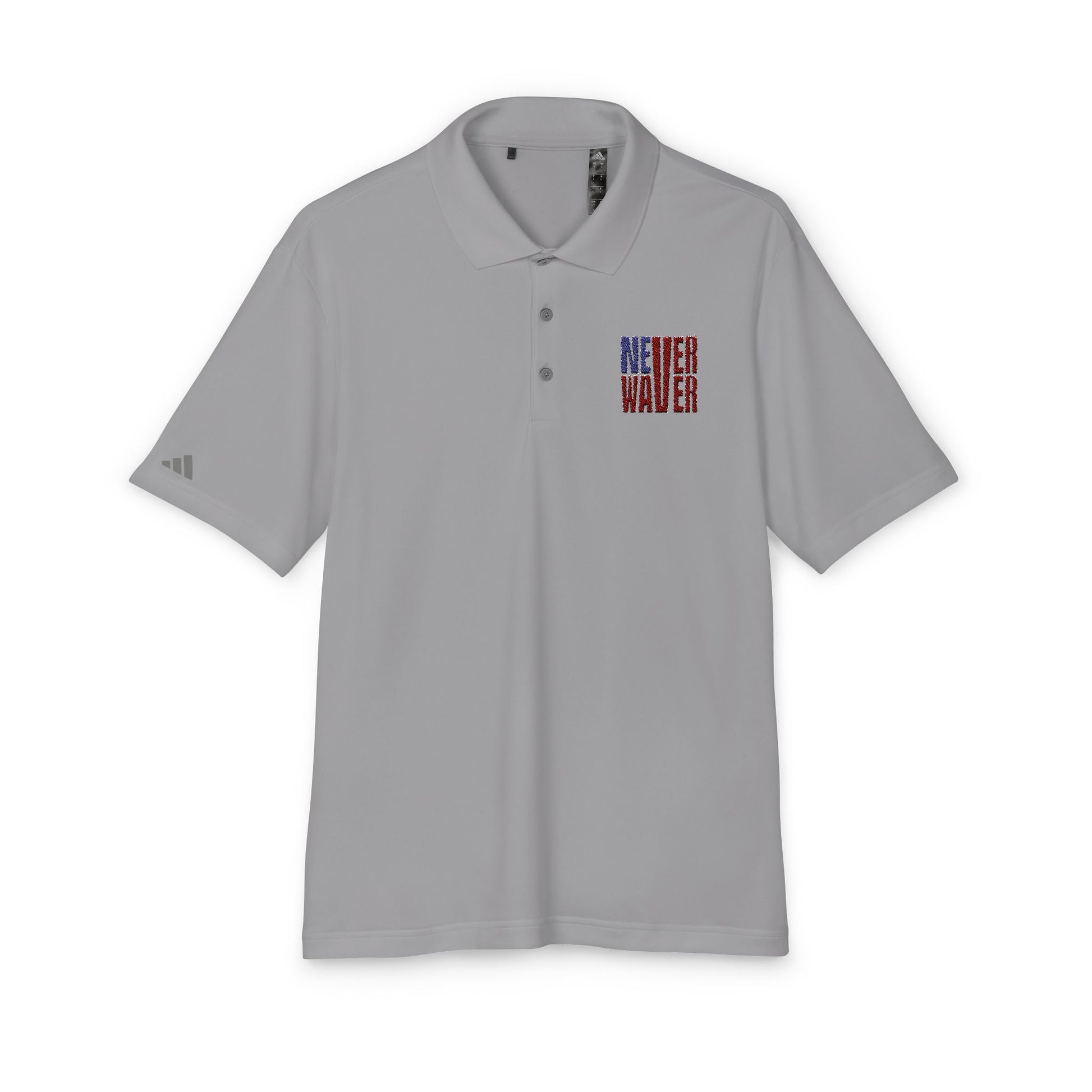 Never Waver Embroidered adidas Unisex Performance Polo - Never Waver