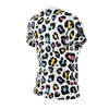 Never Waver Colorful Leopard Print Women's Cut & Sew Tee - Trendy Casual Top - Never Waver