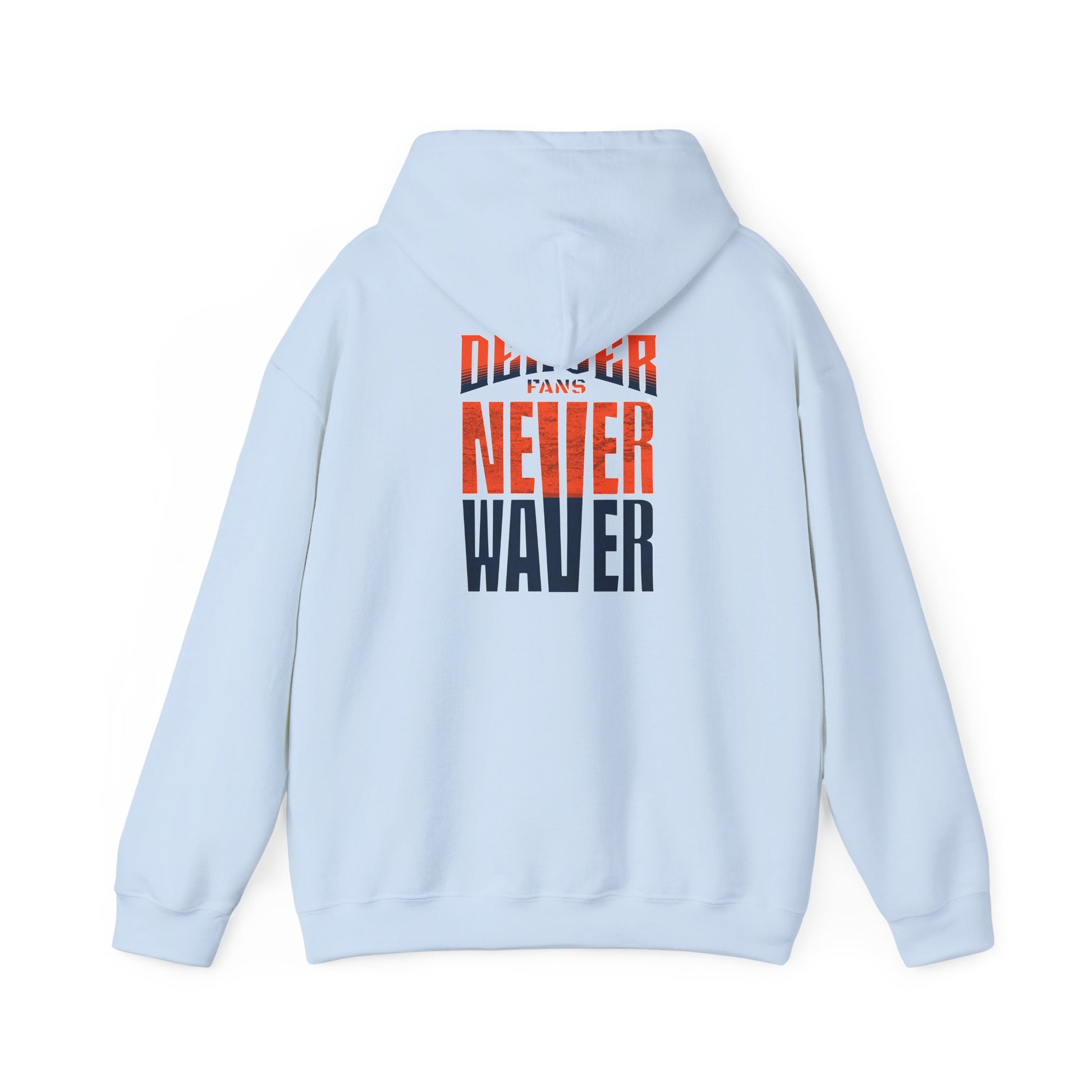 Unisex Heavy Blend™ Hooded Sweatshirt - 'Denver Fans Never Waver' Motivational Design - Never Waver