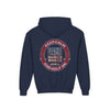 Youth Golf Hoodie - "Keep Calm Never Waver and Golf On" Sweatshirt for Young Golfers - Never Waver