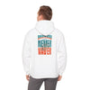 Unisex Heavy Blend™ Hooded Sweatshirt -Miami Fans  NEVER WAVER w Leopard Football | Cozy Streetwear for Every Day - Never Waver