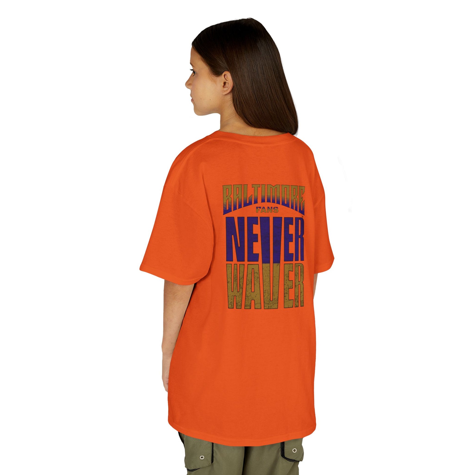 Baltimore Fans Never Waver Kids Heavy Cotton™ Tee - Never Waver