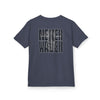 Kids Tee Never Waver” Jesus t-shirt might feature a bold, eye-catching design that reflects a steadfast faith and confidence in Christ.  - Never Waver