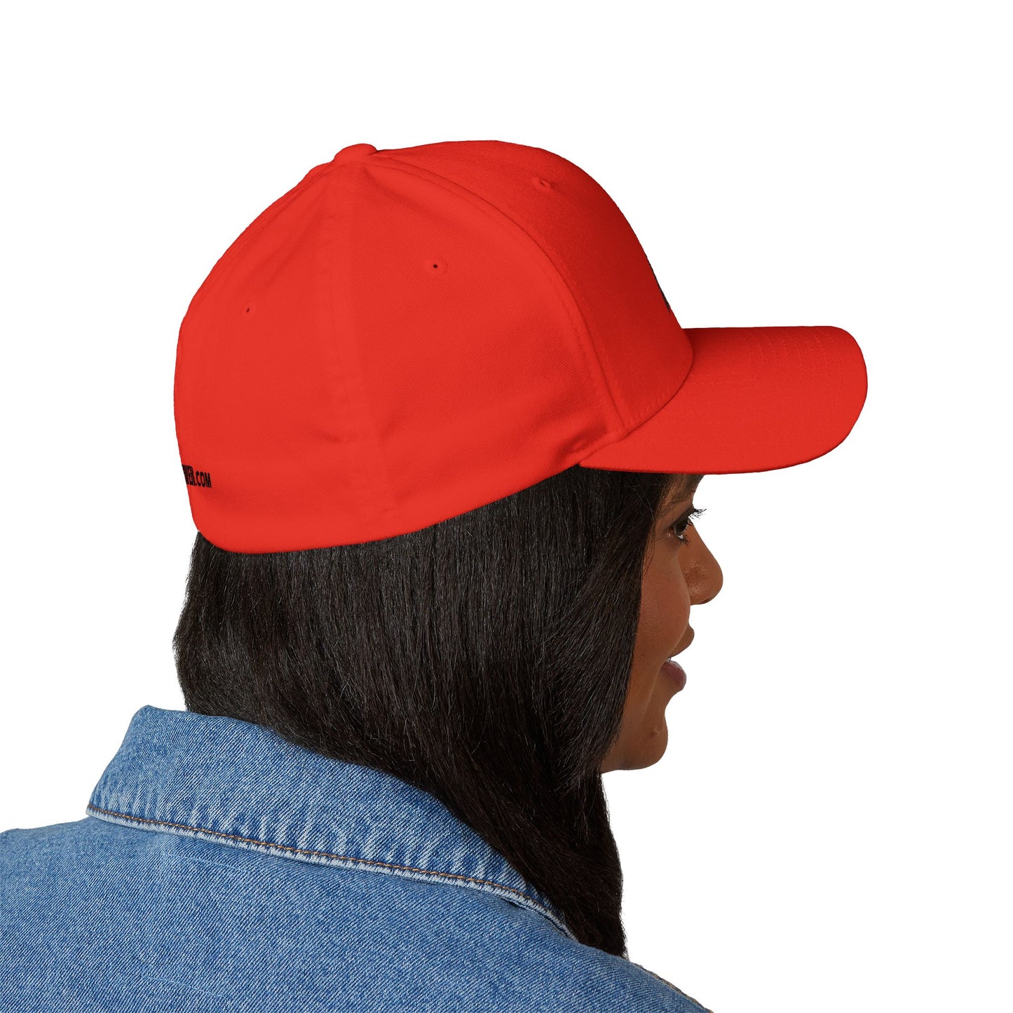 Never Waver Embroidered Cap - Structured White Baseball Hat for Motivation and Style