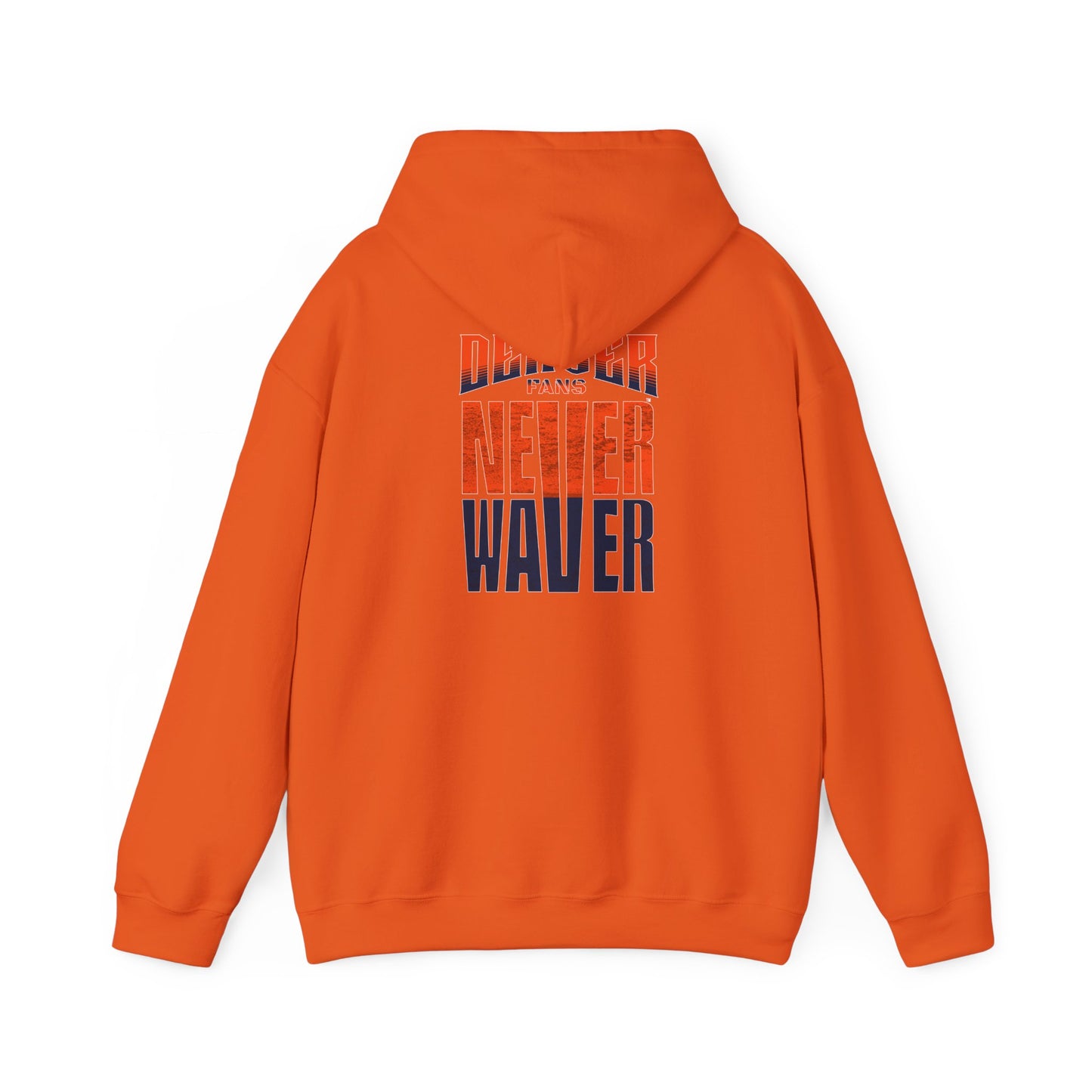 Unisex Heavy Blend™ Hooded Sweatshirt - 'Denver Fans Never Waver' Motivational Design - Never Waver