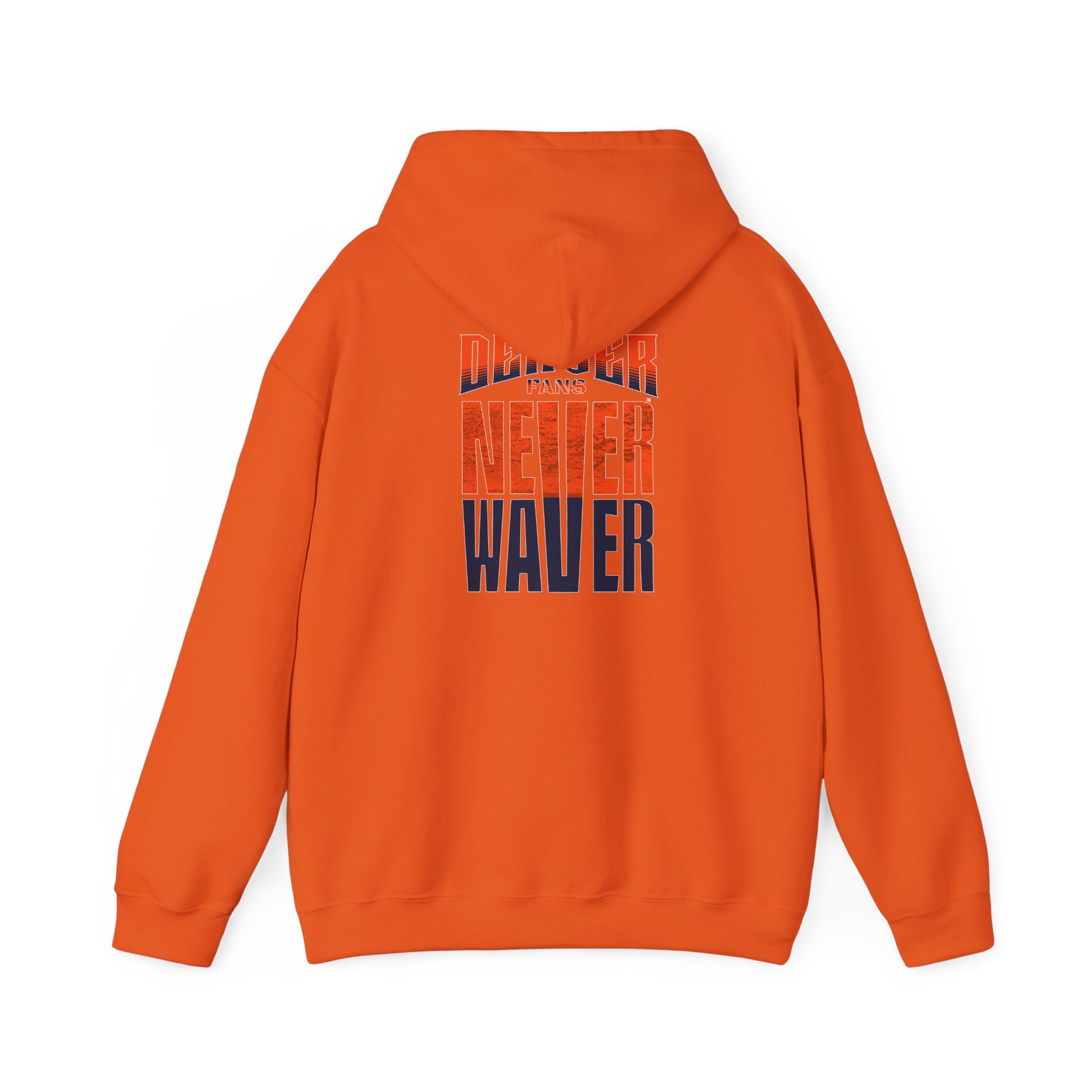 Unisex Heavy Blend™ Hooded Sweatshirt - 'Denver Fans Never Waver' Motivational Design - Never Waver