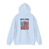 Unisex Heavy Blend™ Hooded Sweatshirt - 'New York Fans Never Waver W Leopard Football' American Pride Design - Never Waver