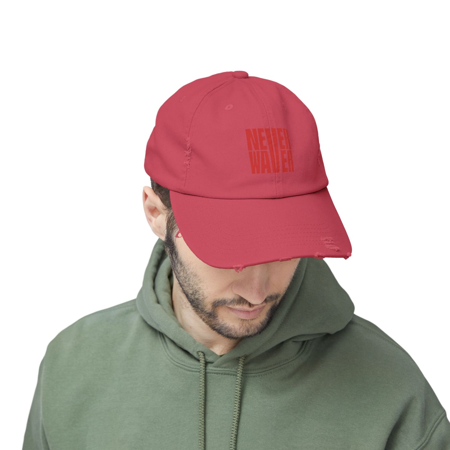 Distressed Cap - Never Waver Statement Hat for Everyday Style