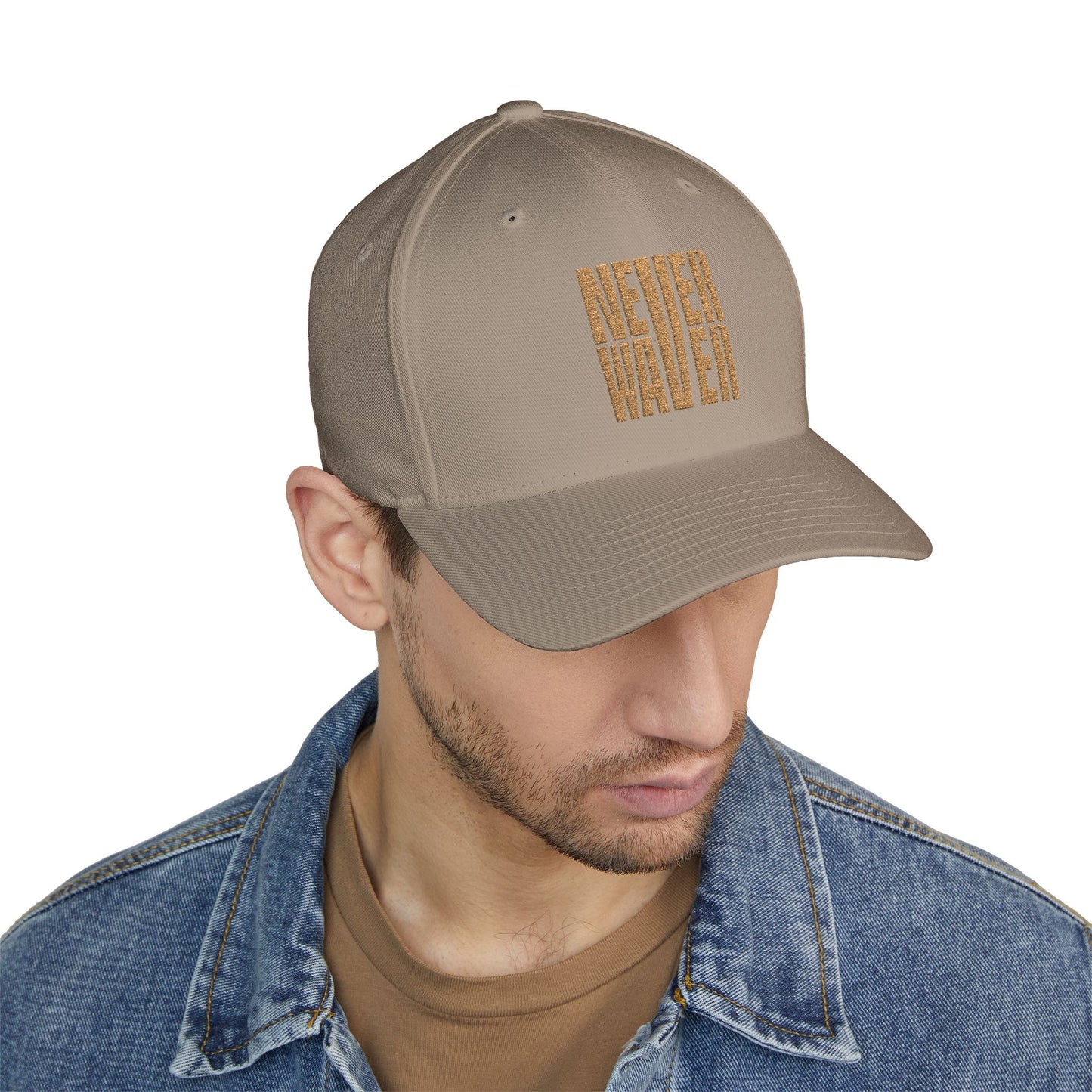 Never Waver Camouflage Embroidered Cap - Perfect for Outdoor Adventures
