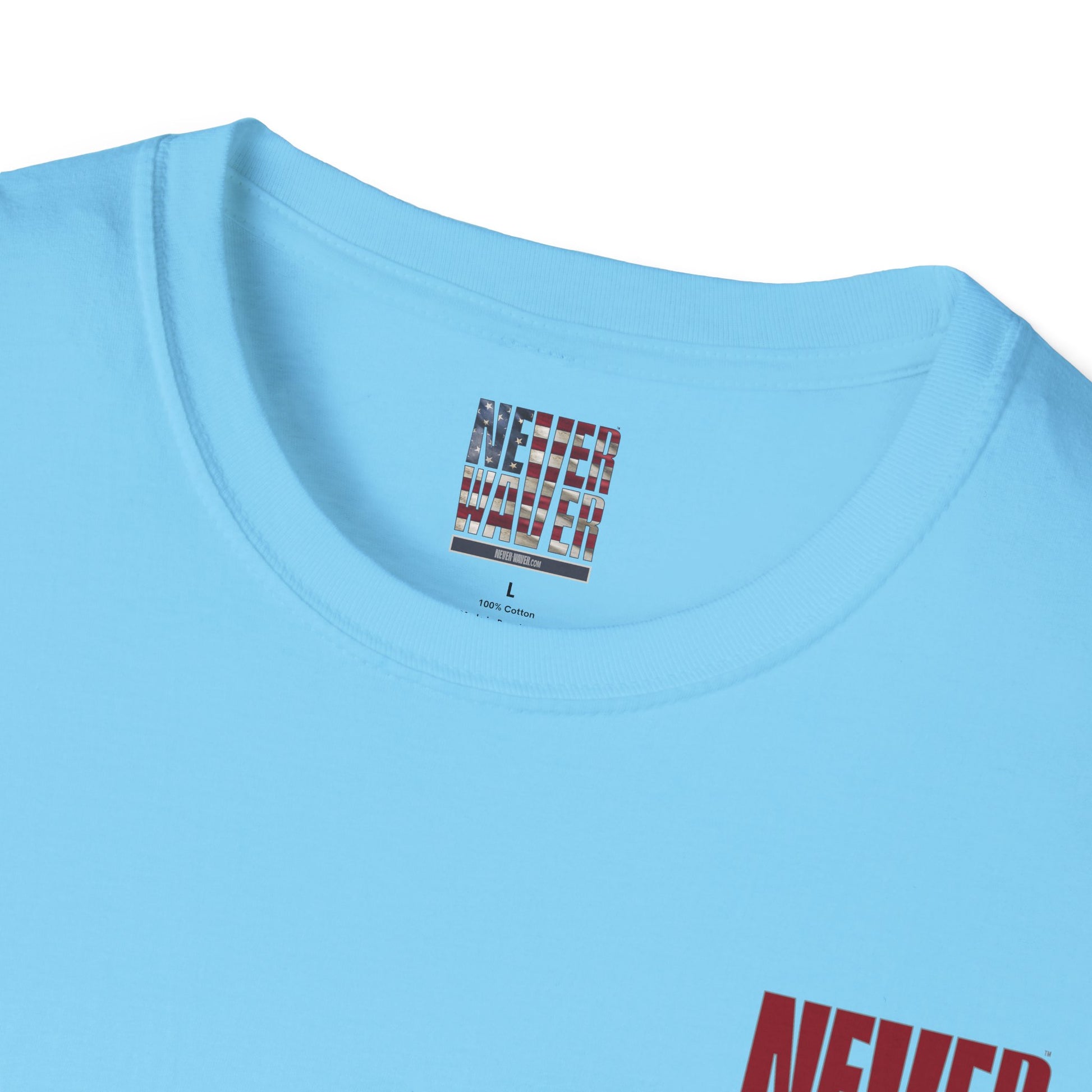 Never Waver Just A Mom Trying Not to Raise A&&holes Unisex Softstyle T-Shirt - Never Waver