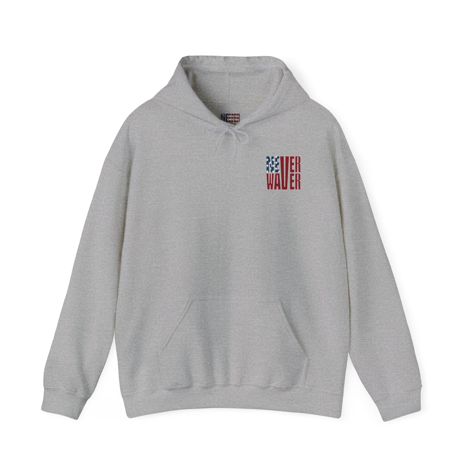 Unisex Heavy Blend™ Hoodie - 'New York Fans Never Waver' American Flag Design - Never Waver