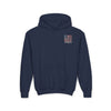 Youth Heavy Blend Hoodie - "America Never Waver " Motivational Sweatshirt - Never Waver
