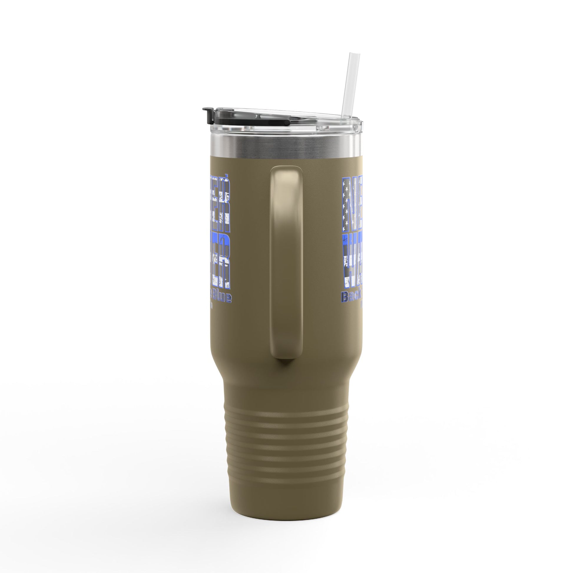 Blue Back The Blue Insulated Travel Mug Support - Never Waver