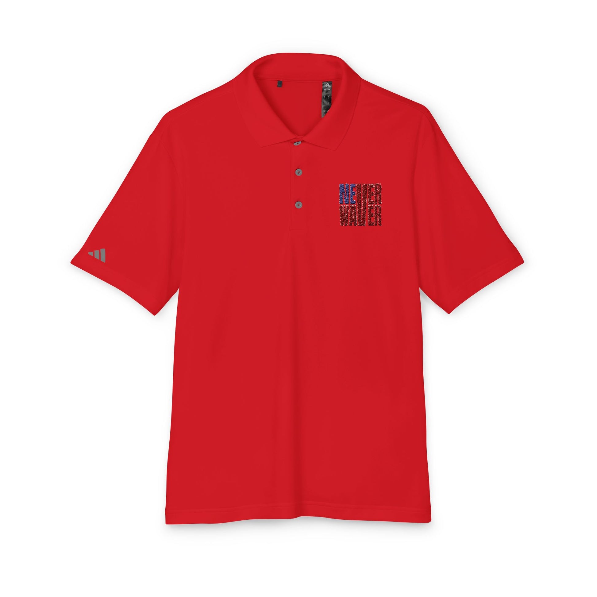 Never Waver Embroidered adidas Unisex Performance Polo - Never Waver