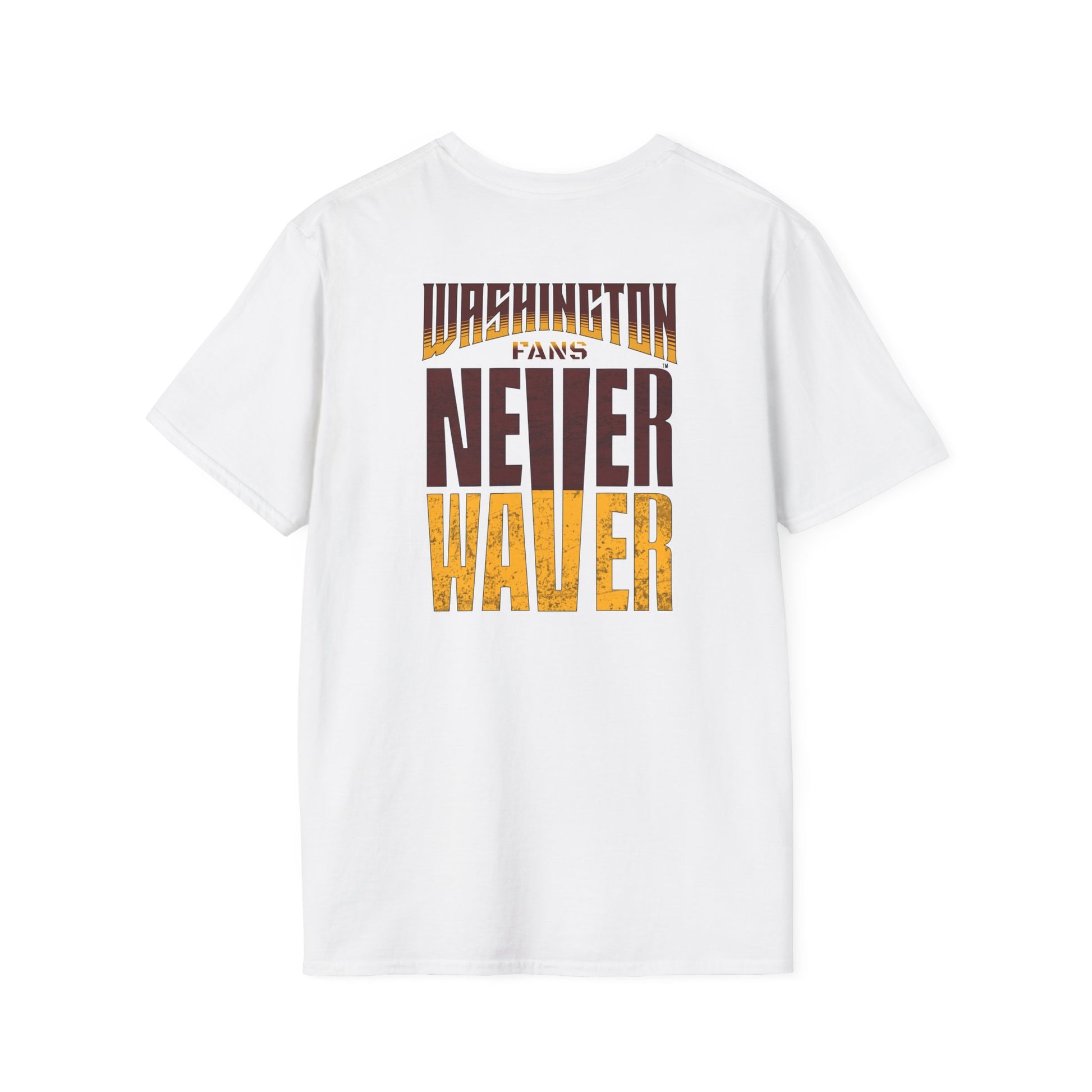 Washington Fans Never Waver Unisex Softstyle T-Shirt - Never Waver