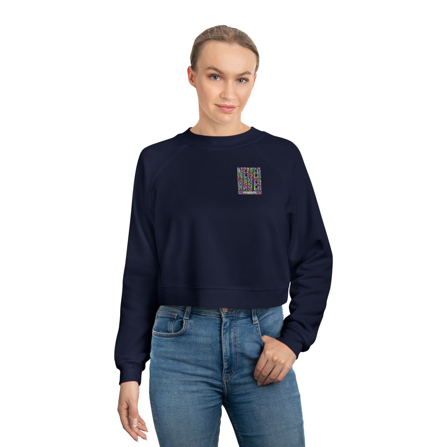 Never Waver Leopard Women's Cropped Fleece Pullover - Never Waver