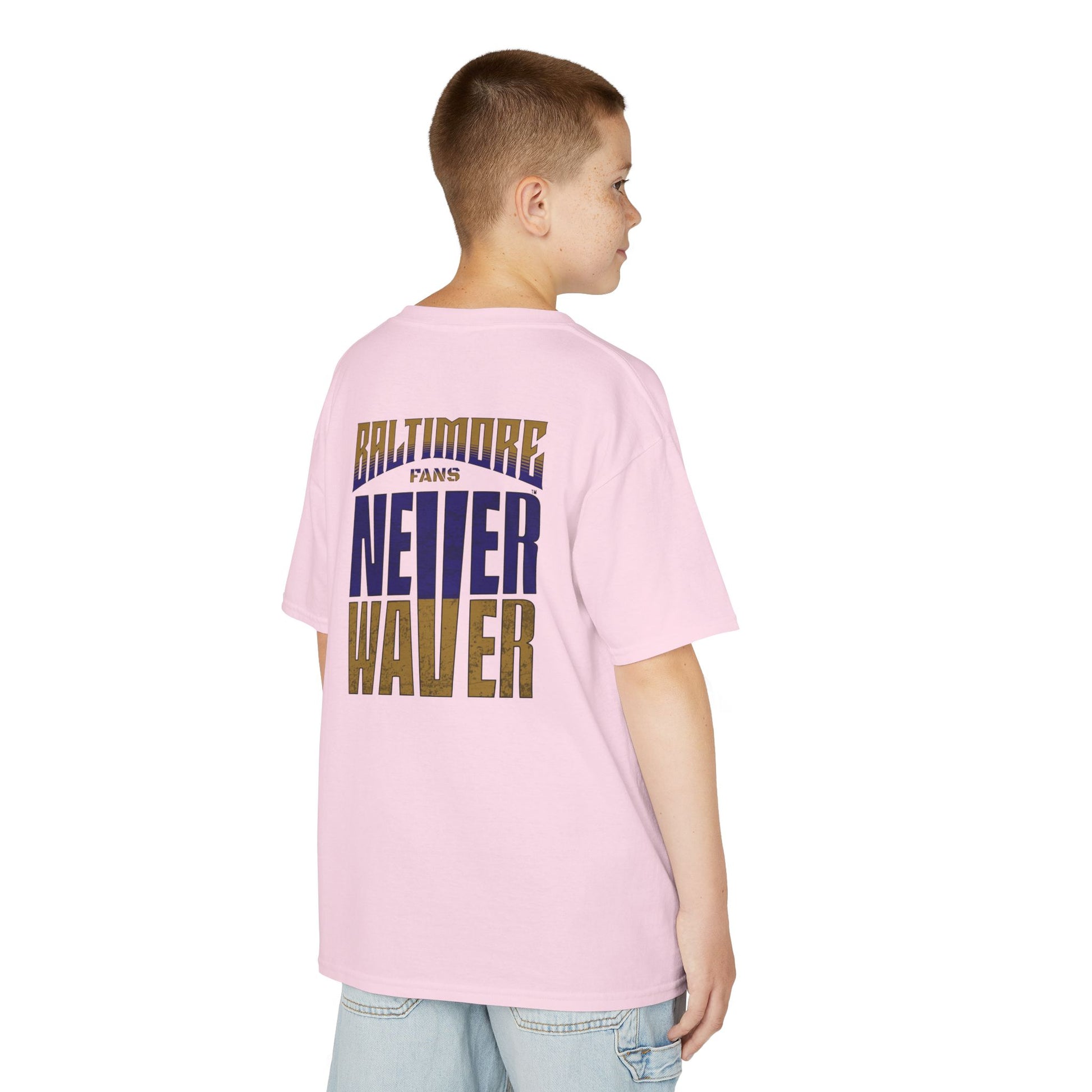 Baltimore Fans Never Waver Kids Heavy Cotton™ Tee - Never Waver