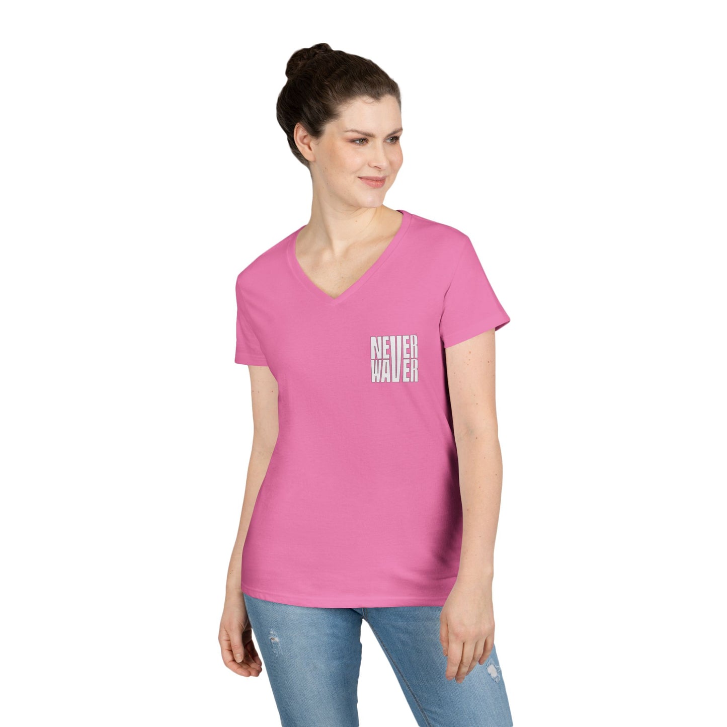 Never Waver Best Mom Ever V-Neck T-Shirt | Perfect Gift for Mother's Day | Casual Everyday Wear - Never Waver