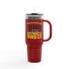 Washington Fans Never Waver W-Leopard Football Insulated Travel Mug, 40oz - Never Waver