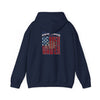 Unisex Heavy Blend™ Hooded Sweatshirt - 'New York Fans Never Waver W Leopard Football' American Pride Design - Never Waver