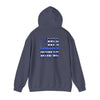 Never Waver Back The Blue Hoodie - Unisex Heavy Blend Sweatshirt - Never Waver