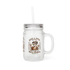 Never Waver Just A Mom Trying Not to Raise A&&holes Jar with Straw - Perfect Gift for Mother's Day or Independence Day - Never Waver