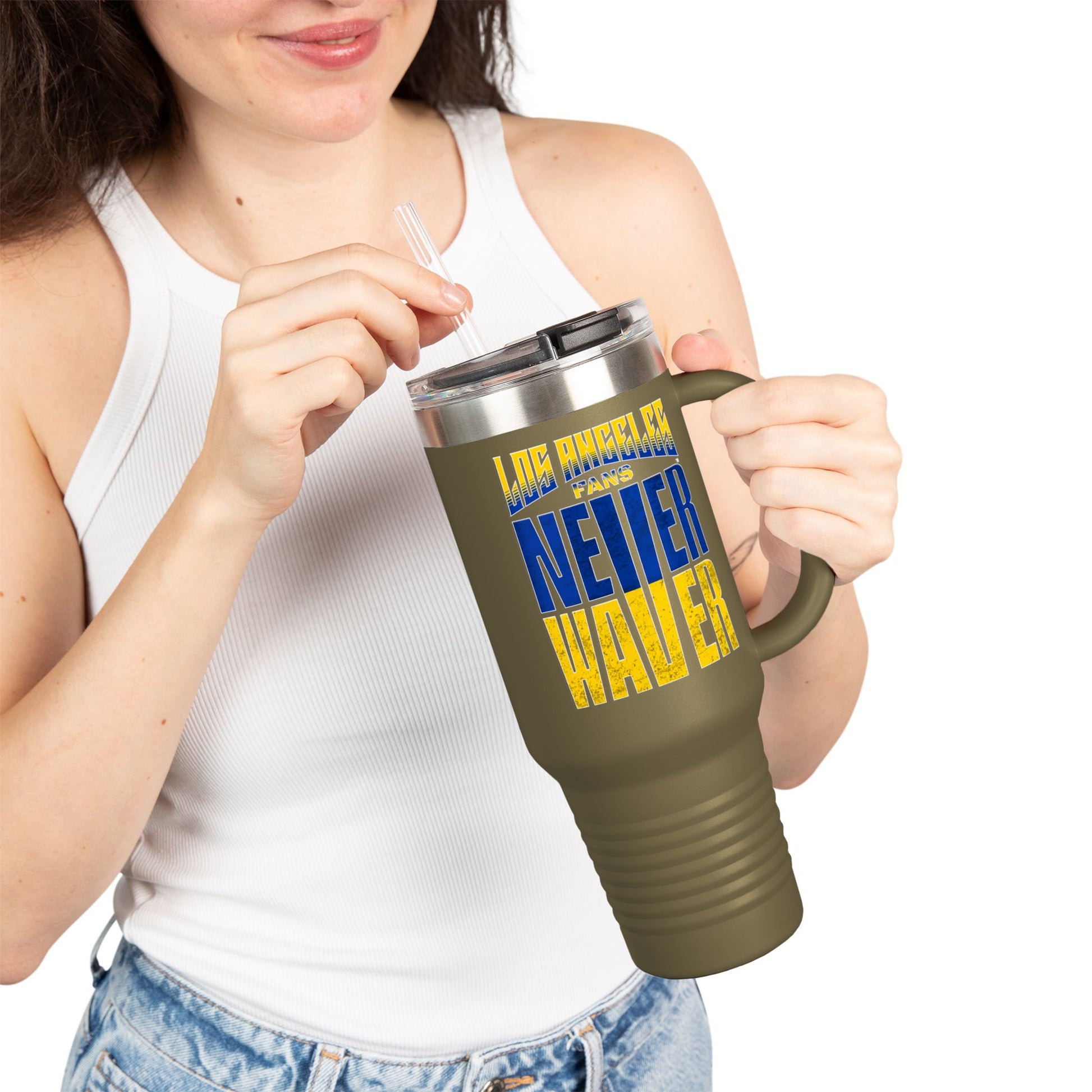 Los Angeles Fans Never Waver Insulated Travel Mug, 40oz - Never Waver
