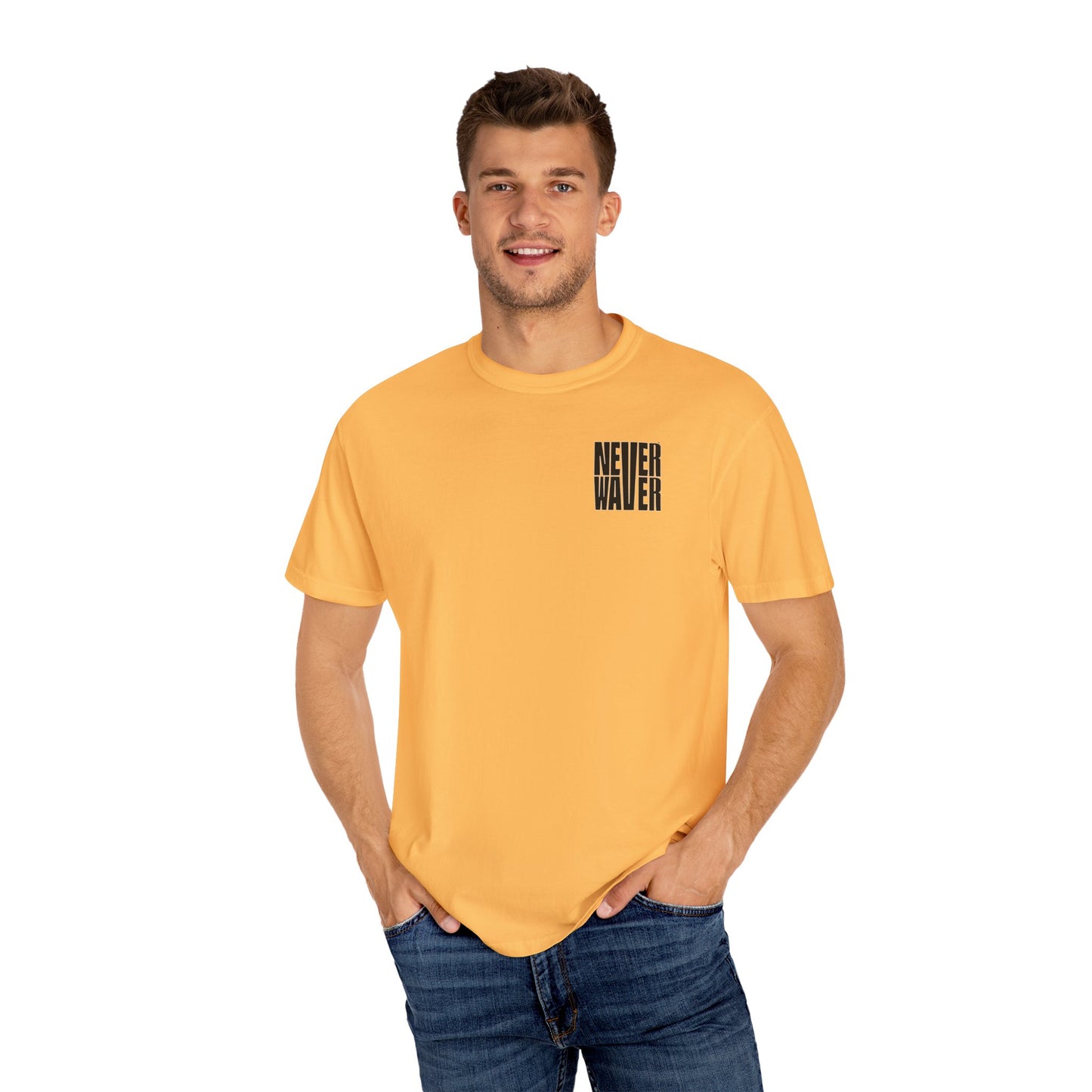 Unisex Garment-Dyed T-Shirt - 'It's Fine , I'm Fine Never Waver Everything Is Fine' Design - Never Waver