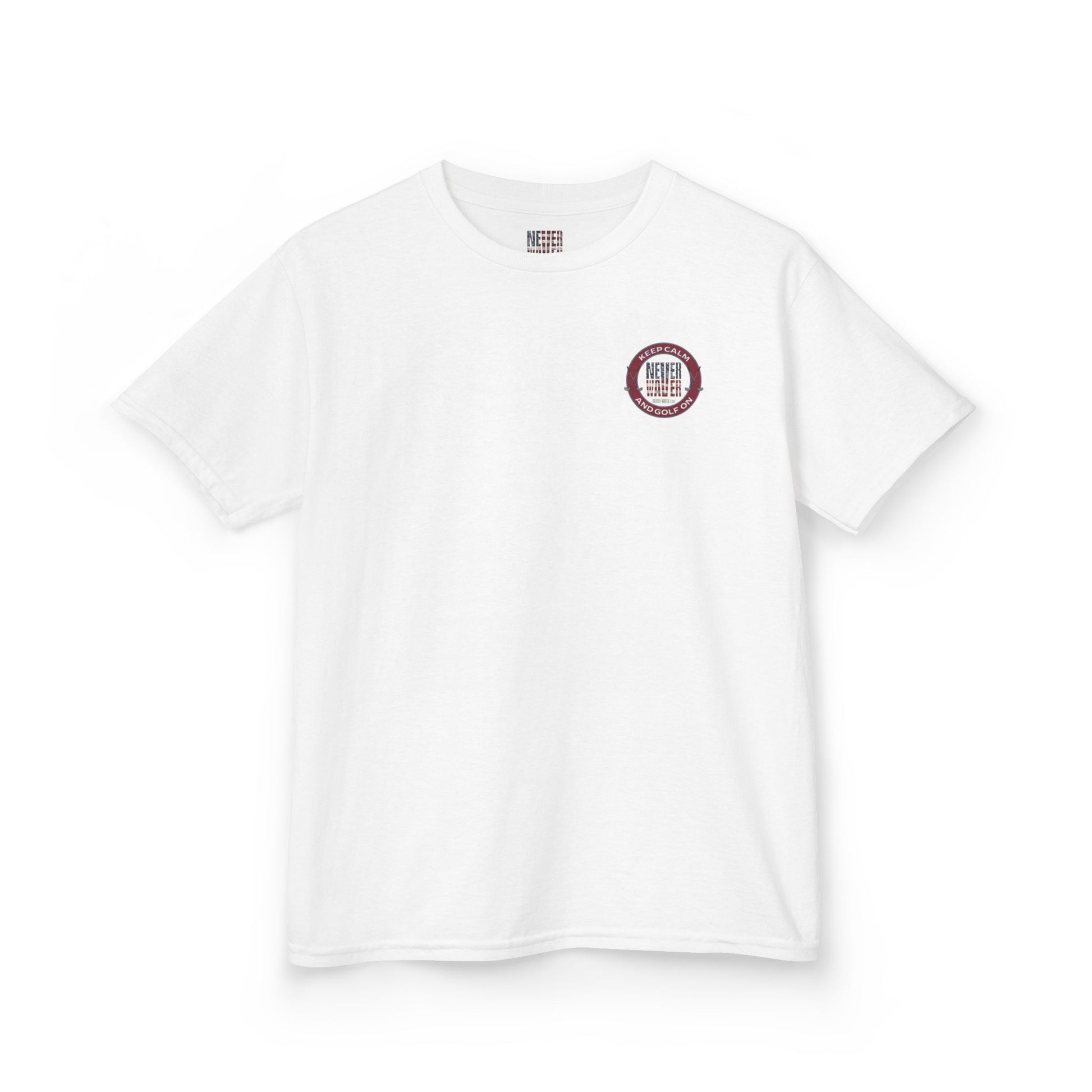 Kids Golf Tee - Keep Calm Never Waver and Golf On - Never Waver