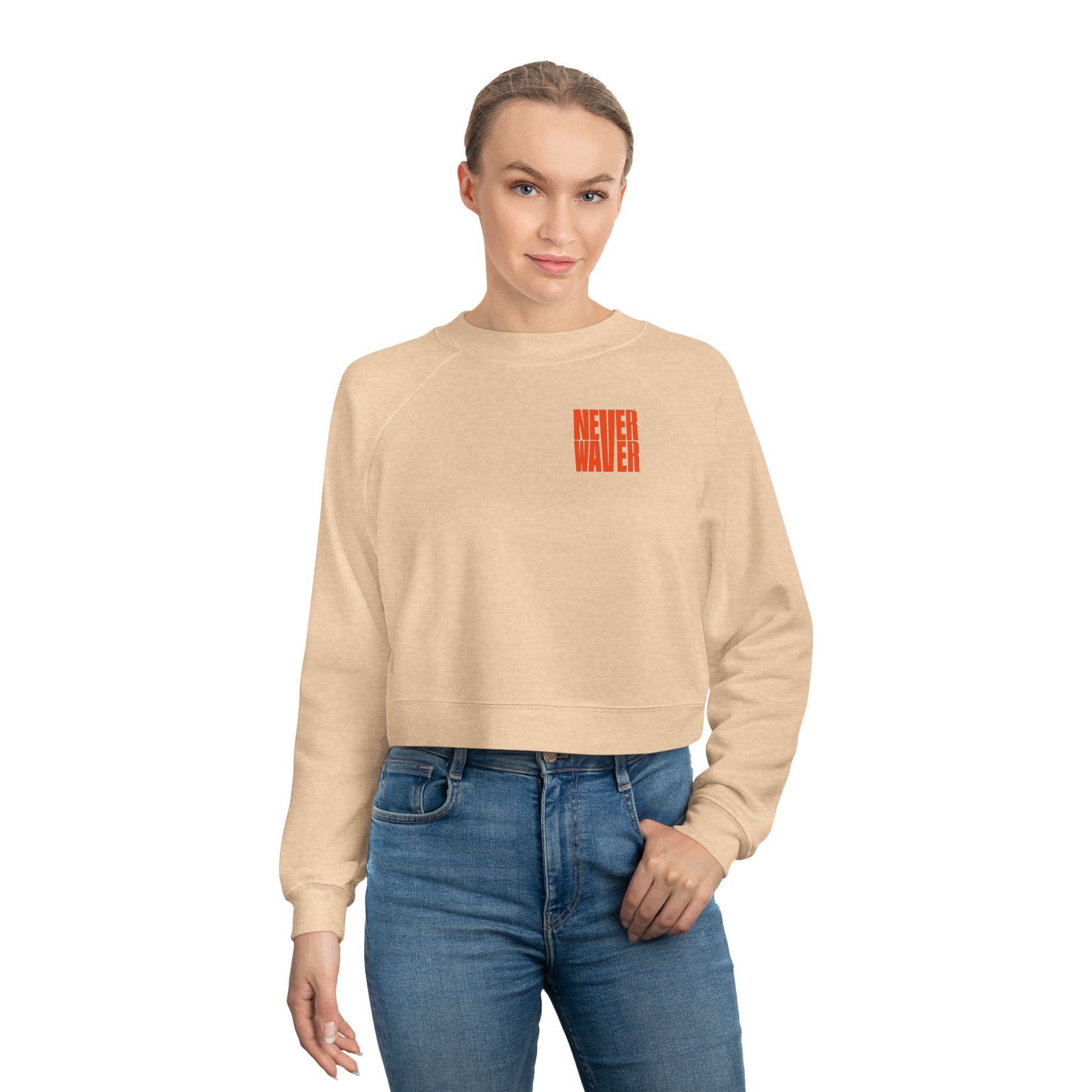 Never Waver Oh Honey I am that Mom Women's Cropped Fleece Pullover - Never Waver