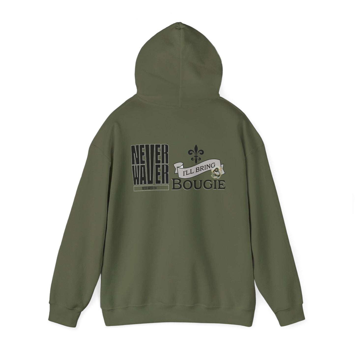 Unisex Heavy Blend™ Hooded Sweatshirt - "Never Waver I'll Bring The Bougie" Inspirational Hoodie - Never Waver